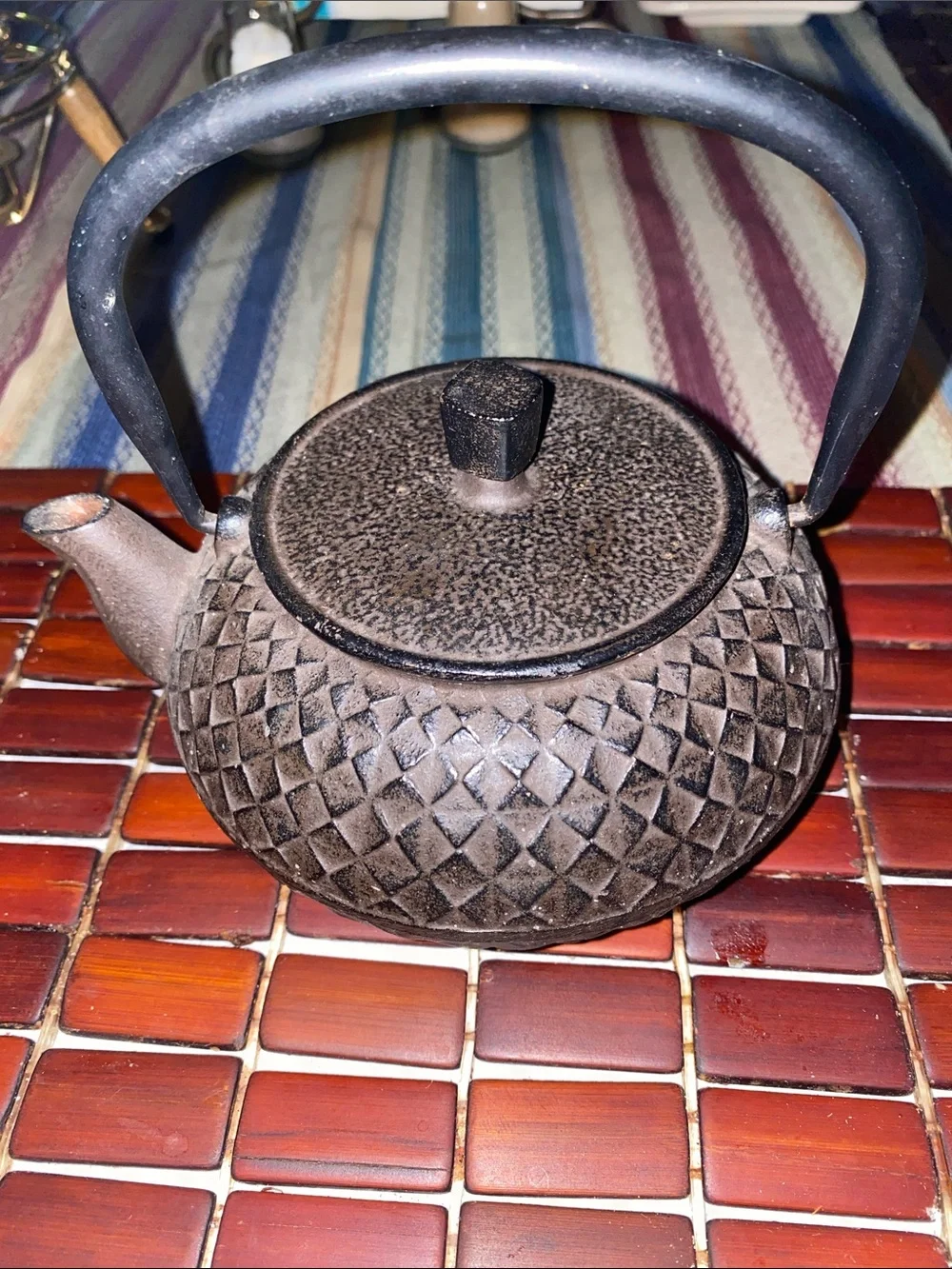 Vintage Japanese Cast Iron Teapot (stand not included)